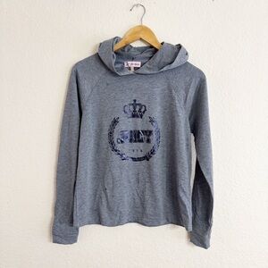 Juicy Couture Gray Hoodie with Crown Logo